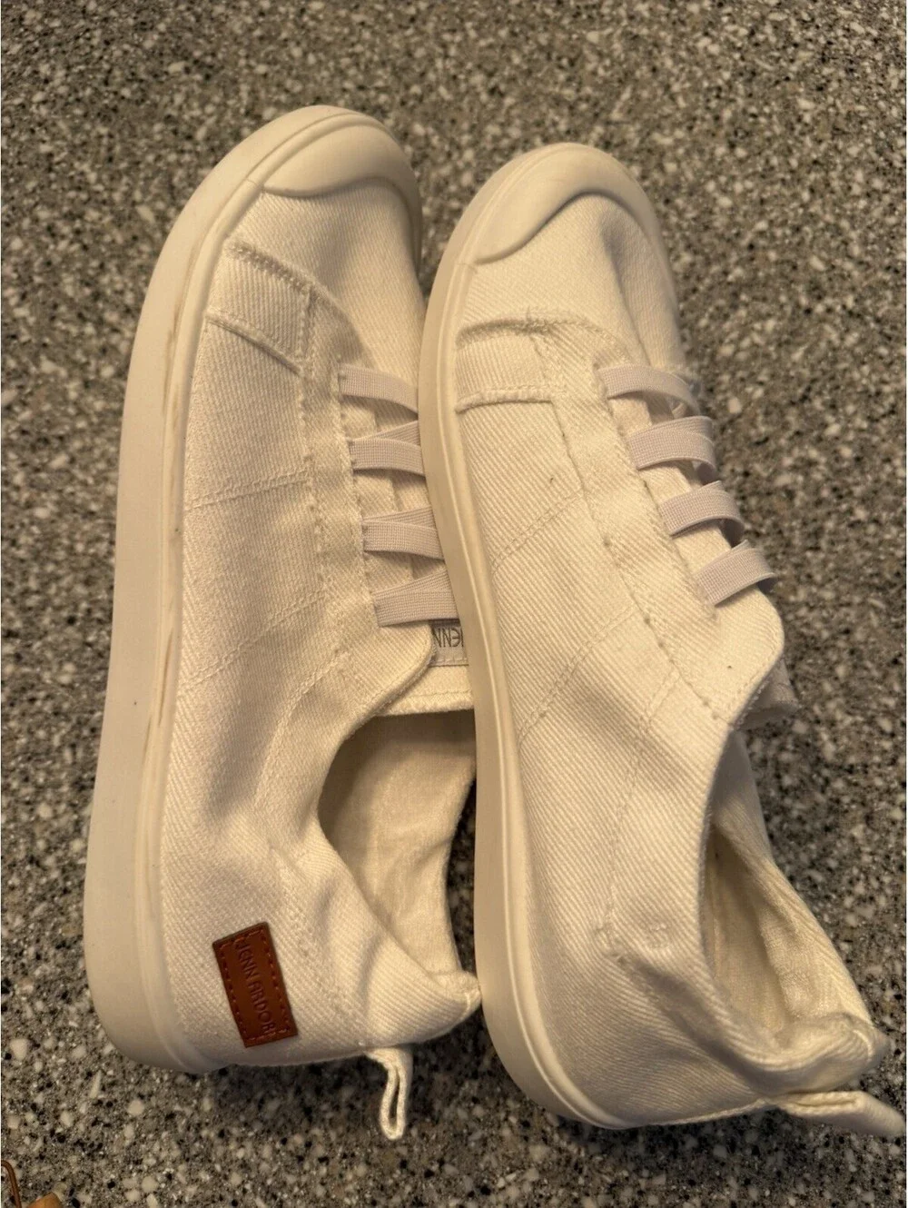 Jenn Ardor Super Comfy Super Foam White Canvas Low Top Lace-Up Sneaker US 10
